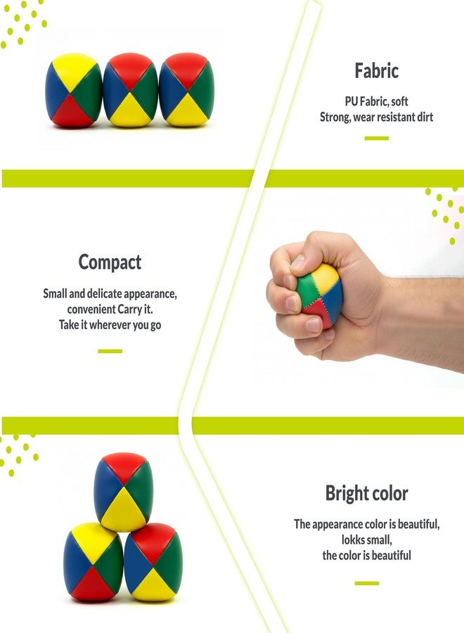GISCO كرات التلاعب الرسمية من جيسكو | كرات تلاعب ناعمة بألوان قوس قزح | عبوة من 3 كرات - Image 3